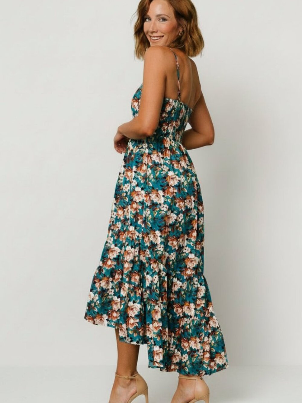 NEW Baltic Born Shari Tank Maxi Dress | Deep Blue Floral Size S - Picture 3 of 5